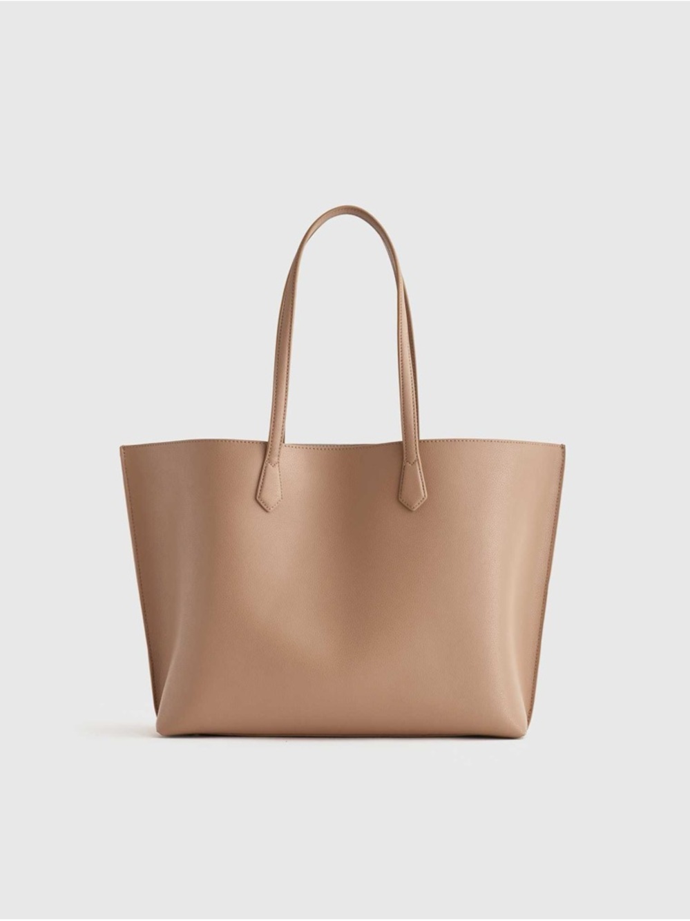 Quince Taupe Leather Tote